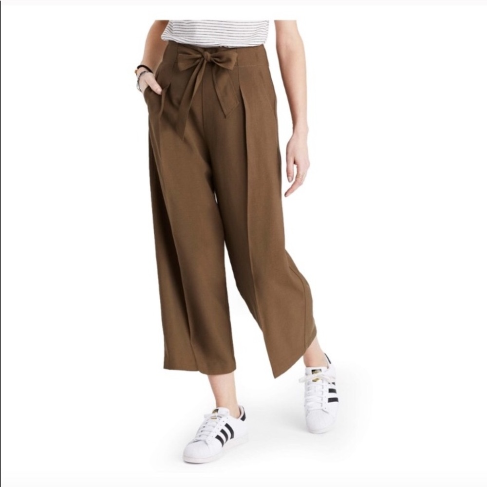 Madewell wide leg pant with tie